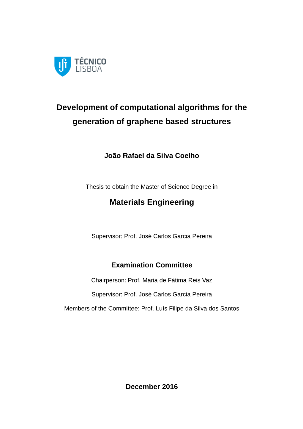 Development of Computational Algorithms for the Generation of Graphene Based Structures