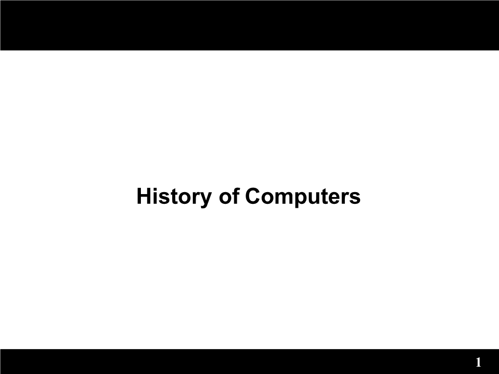 History of Computers