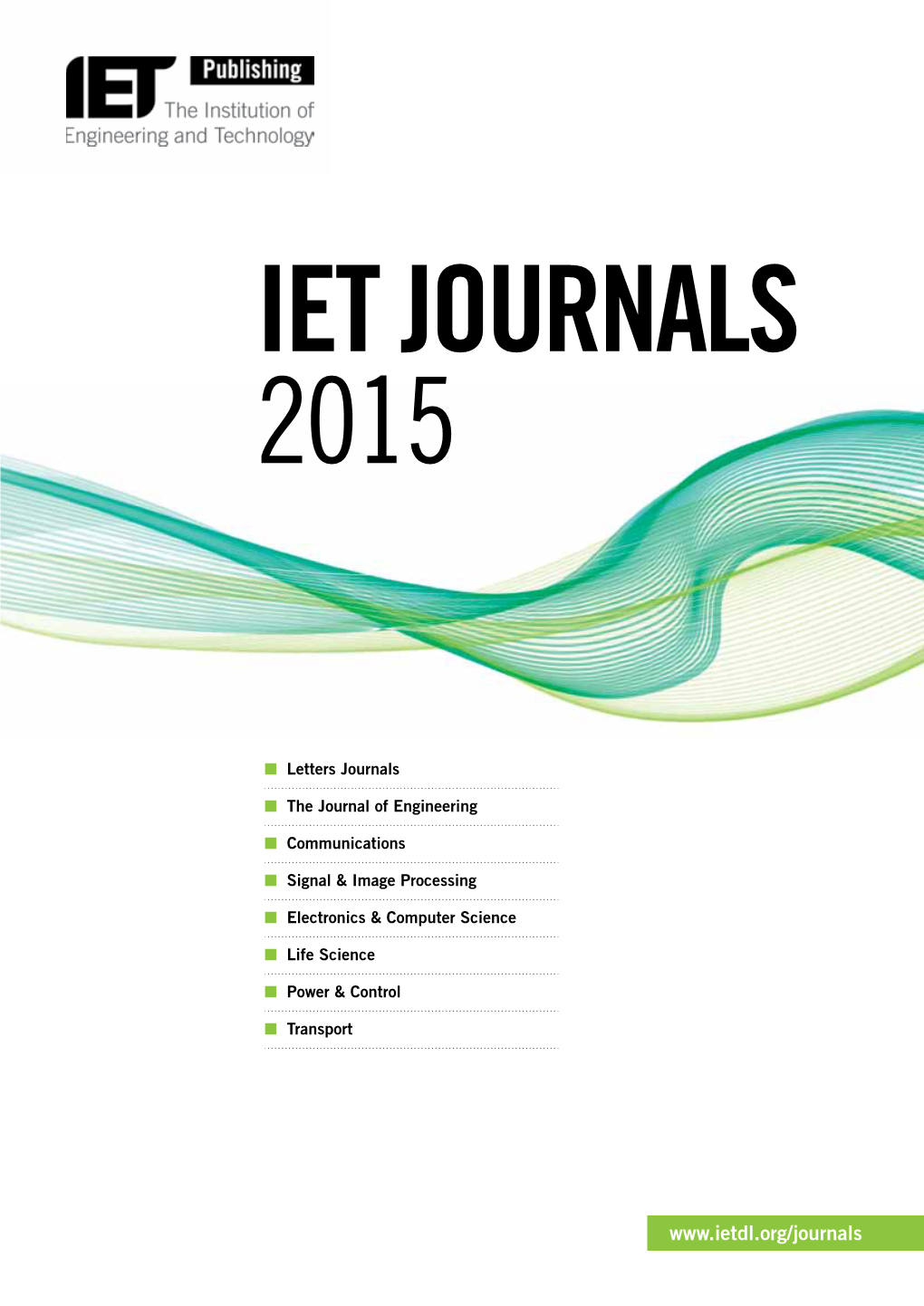 Download the 2015 IET Journals Catalogue