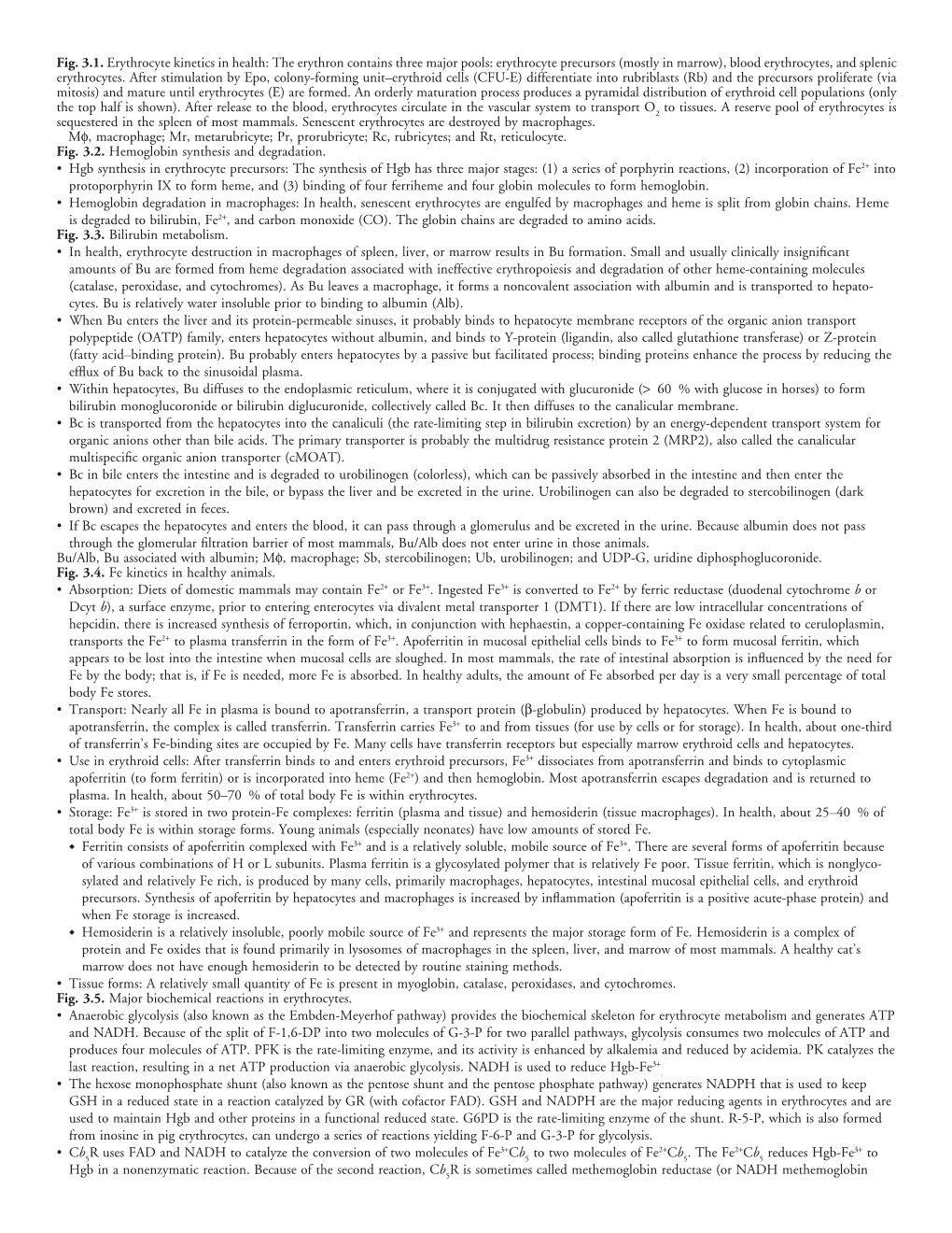 Erythrocyte Precursors (Mostly in Marrow), Blood Erythrocytes, and Splenic Erythrocytes