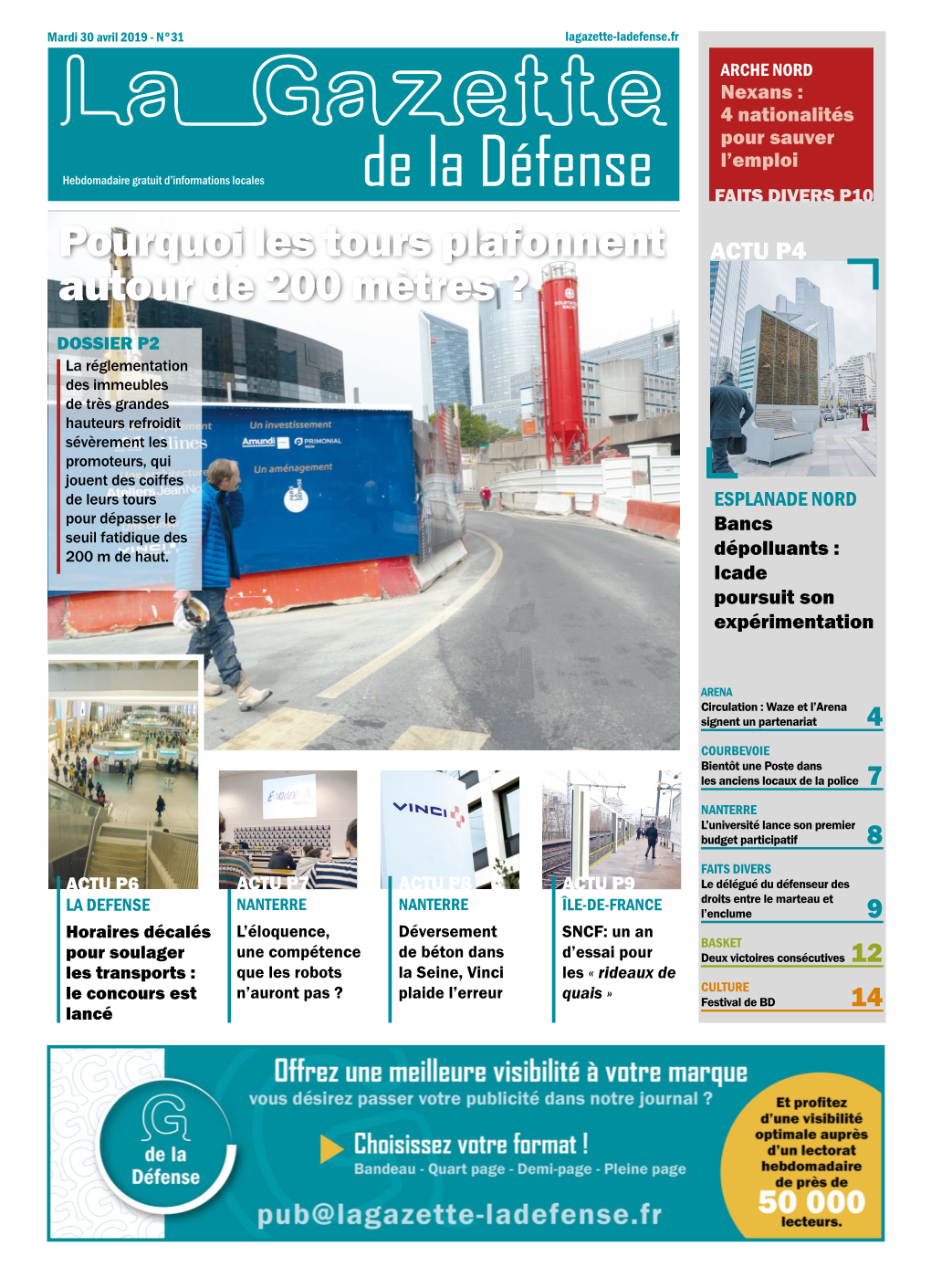 ARCHE NORD Nexans : La Gazette 4 Nationalités Pour Sauver L’Emploi Hebdomadaire Gratuit D’Informations Locales De La Défense FAITS DIVERS P10