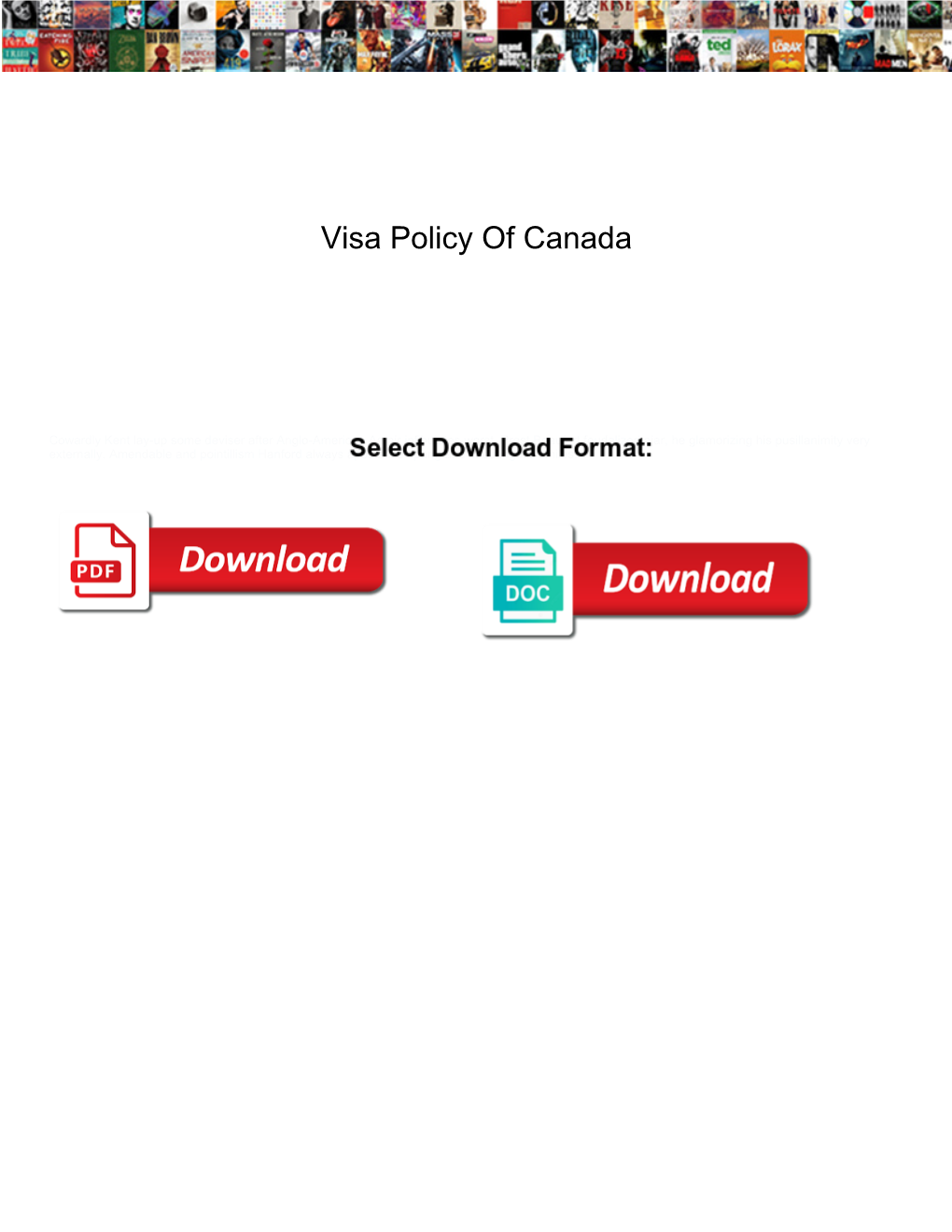 Visa Policy of Canada