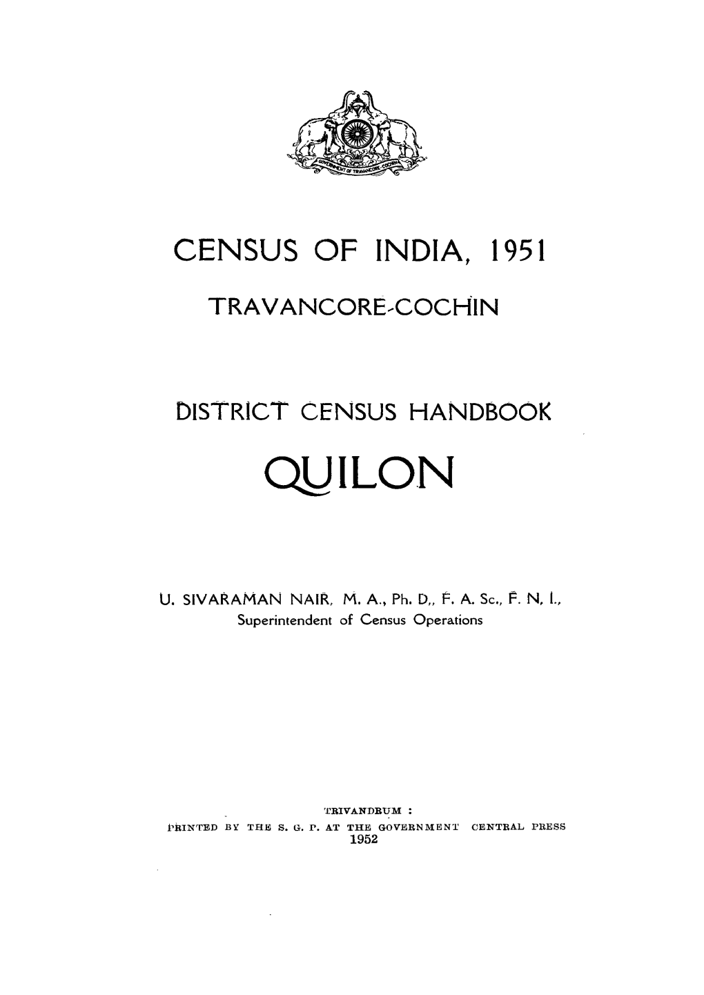 Travancore-Cochin, Quilon