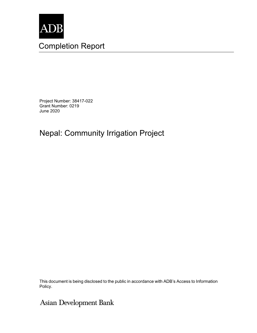 38417-022: Community Irrigation Project