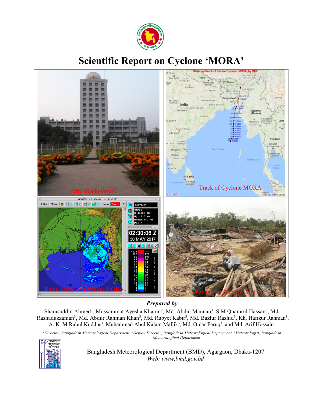 Scientific Report on Cyclone 'MORA'