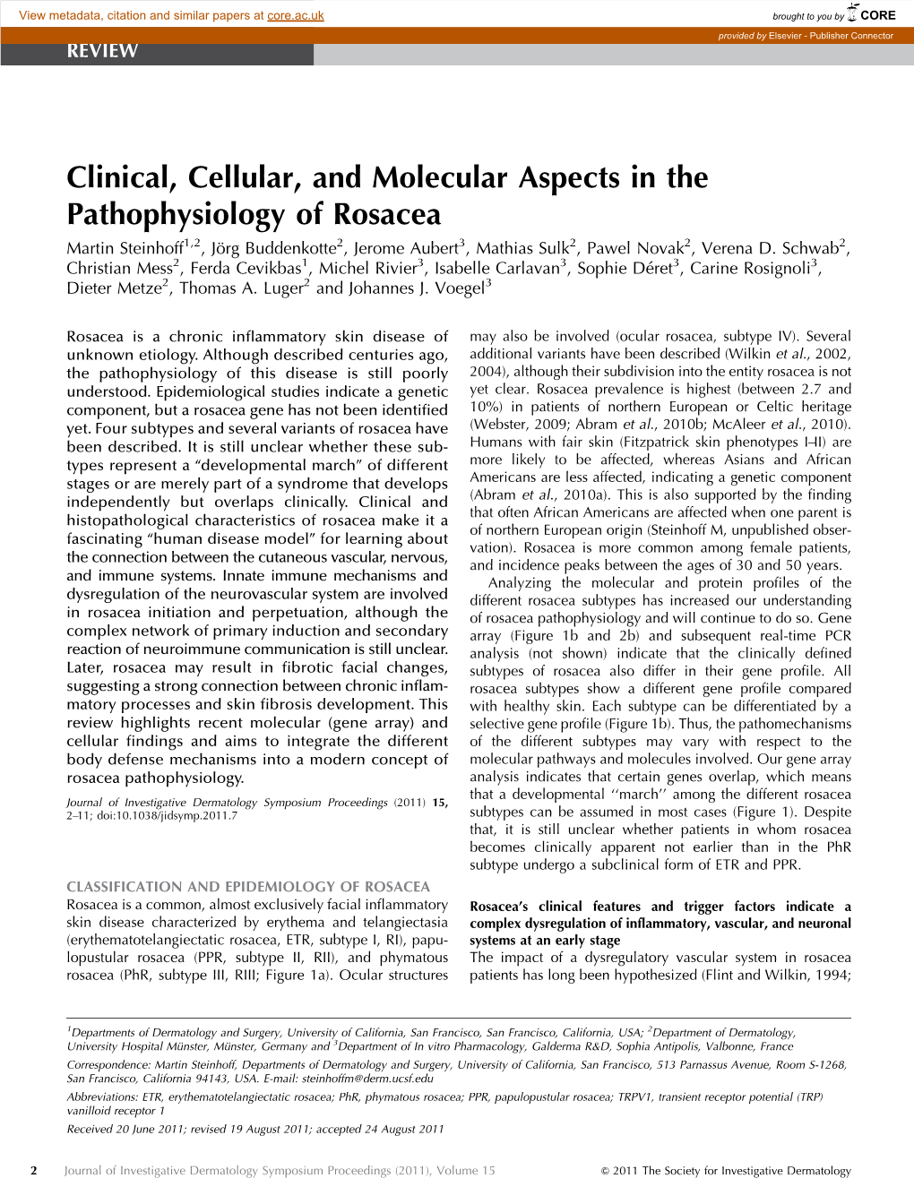 Clinical, Cellular, and Molecular Aspects in the Pathophysiology Of