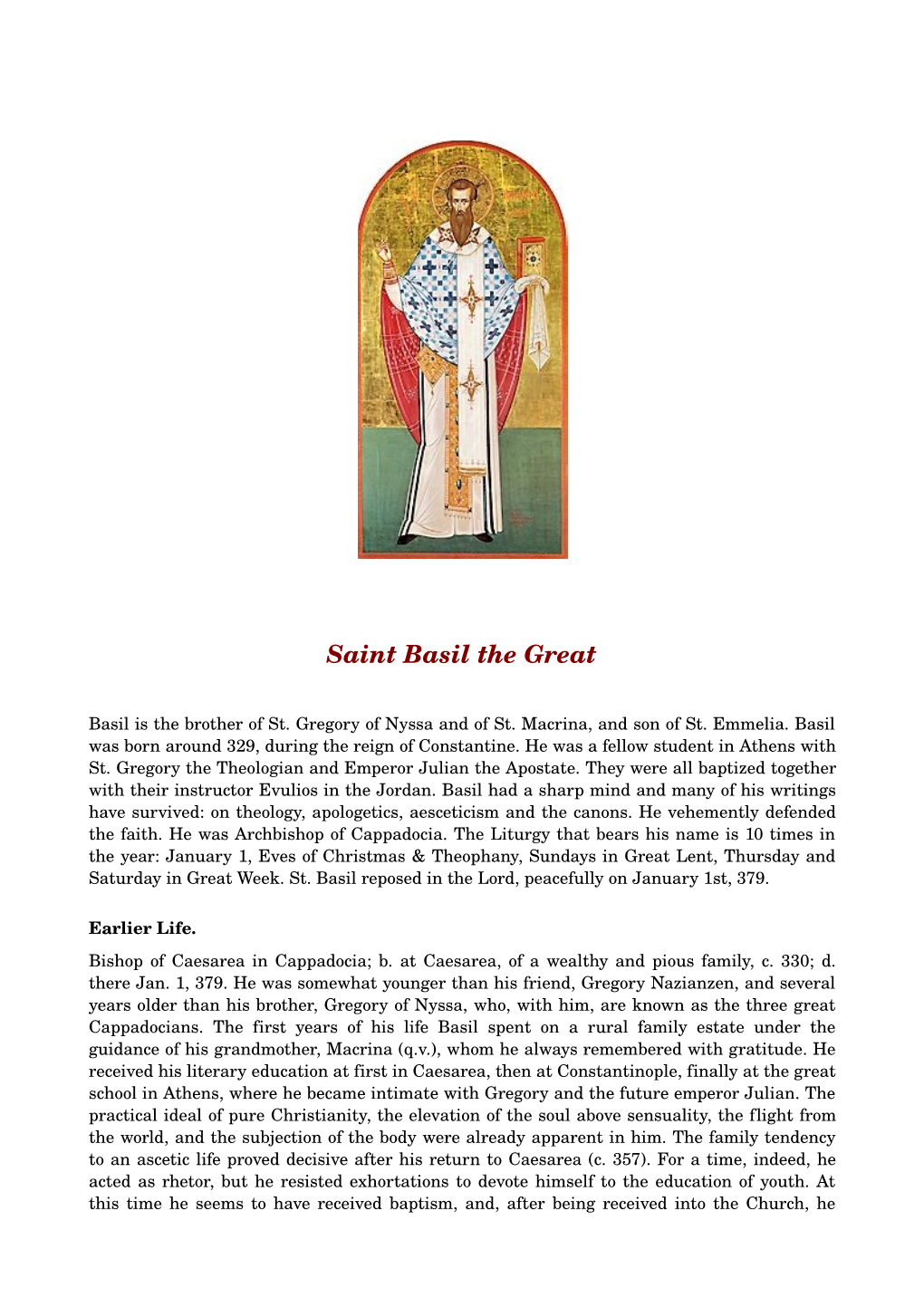 Saint Basil the Great