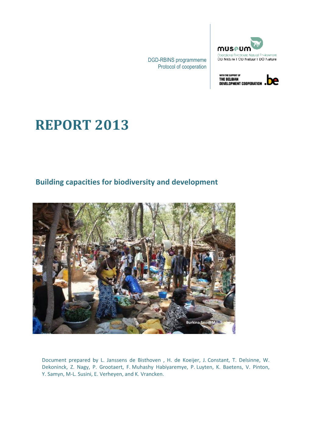 Report of Activities 2013