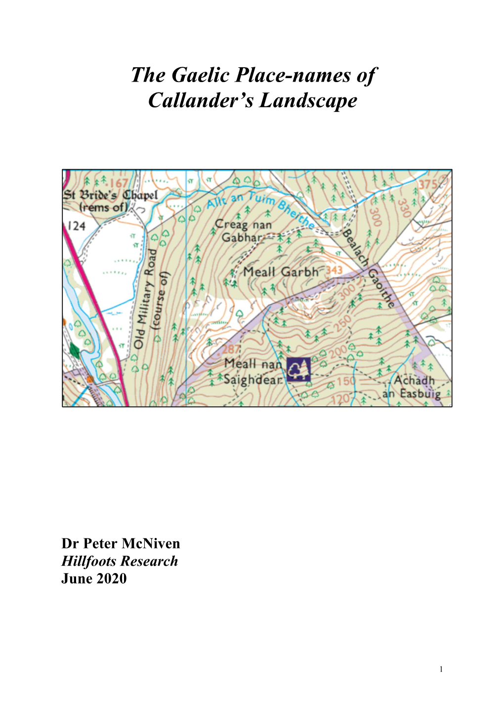 The Gaelic Place-Names of Callander's Landscape