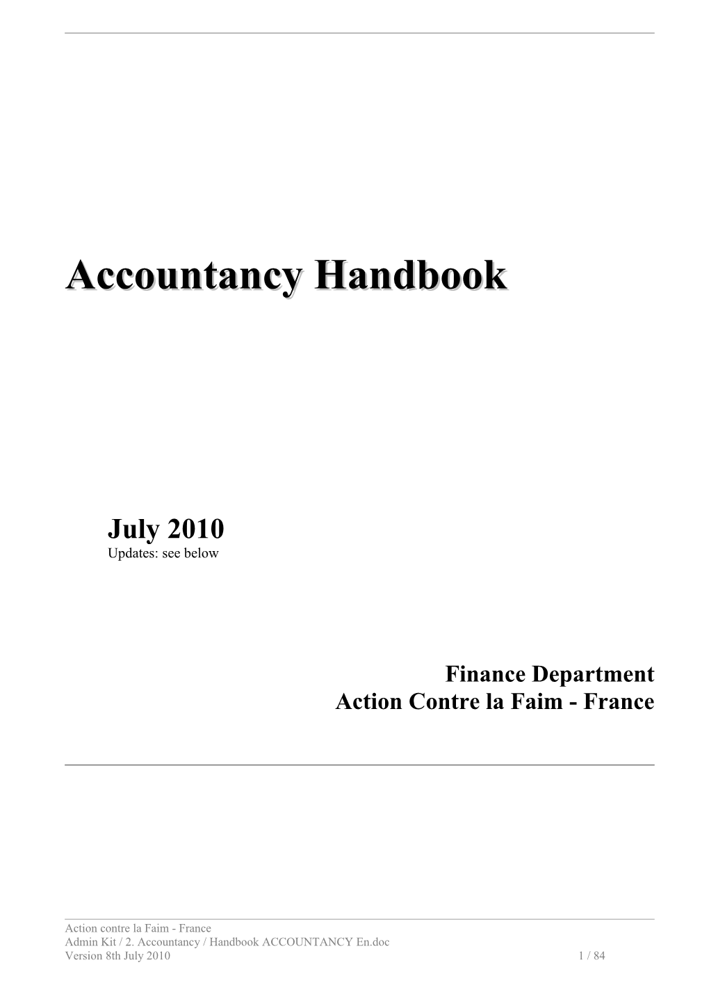 Accountancy Handbook