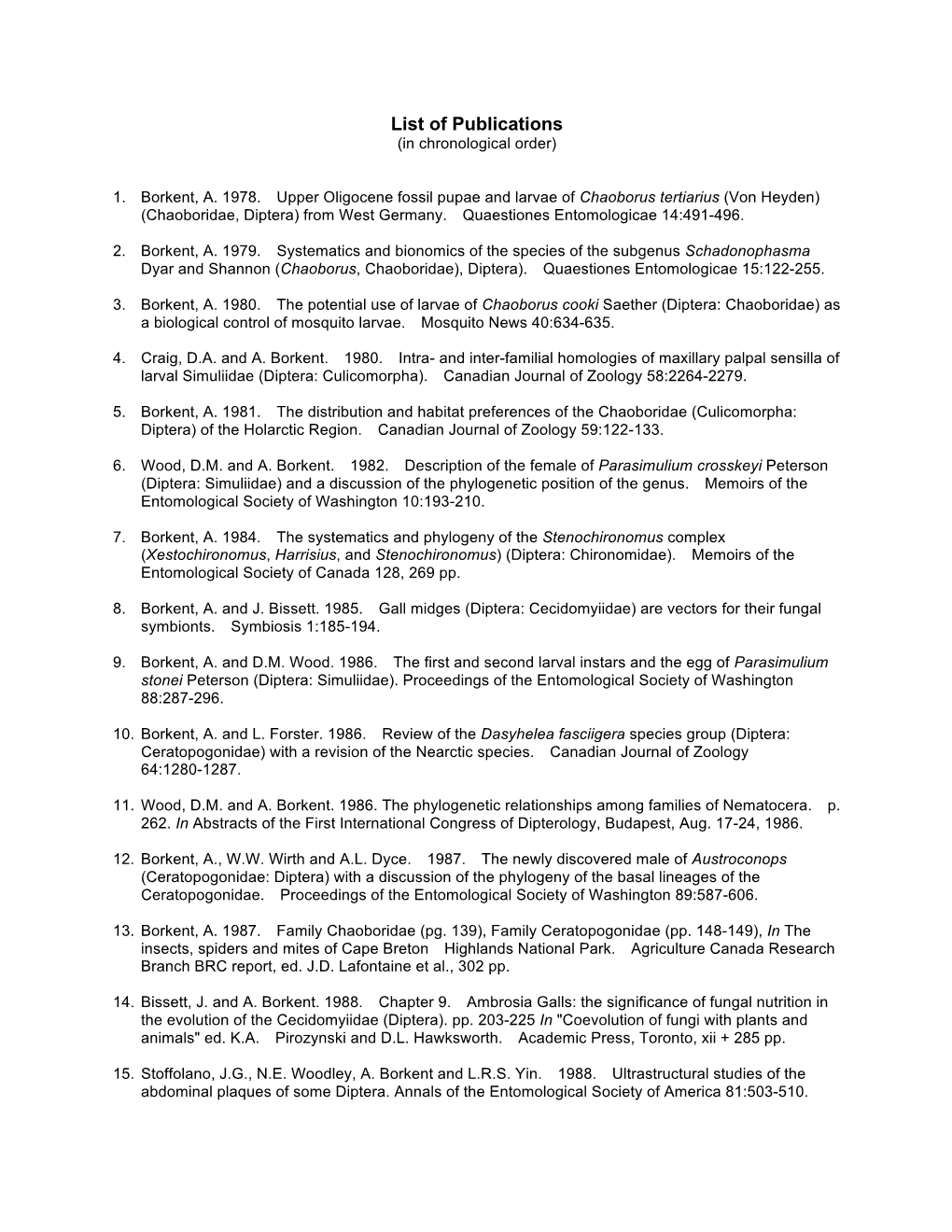 List of Publications (In Chronological Order)