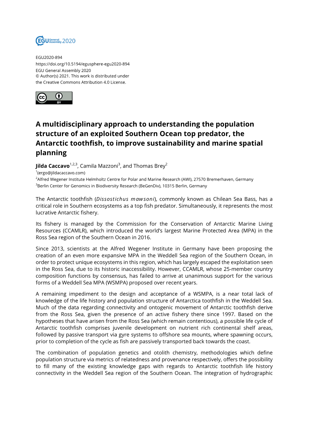 A Multidisciplinary Approach to Understanding the Population