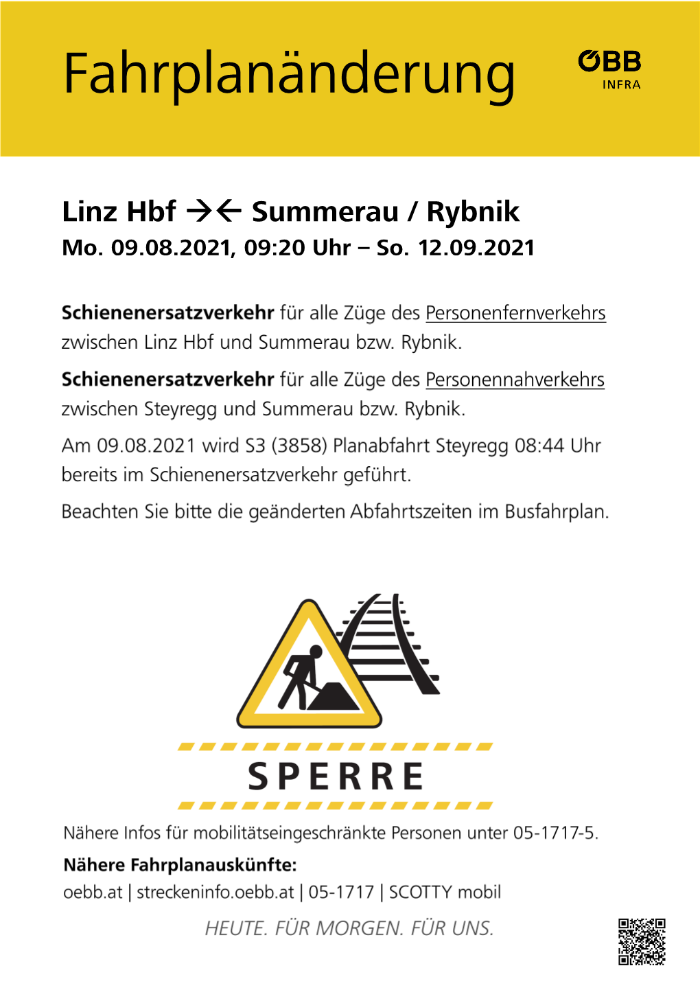 Linz Hbf →← Summerau / Rybnik