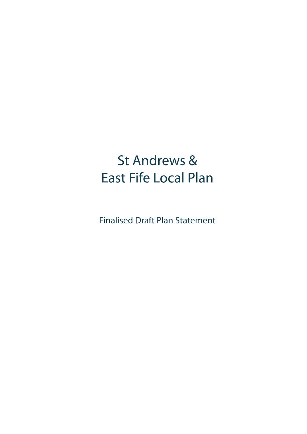 St Andrews & East Fife Local Plan