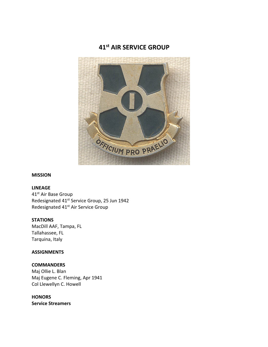 41St AIR SERVICE GROUP