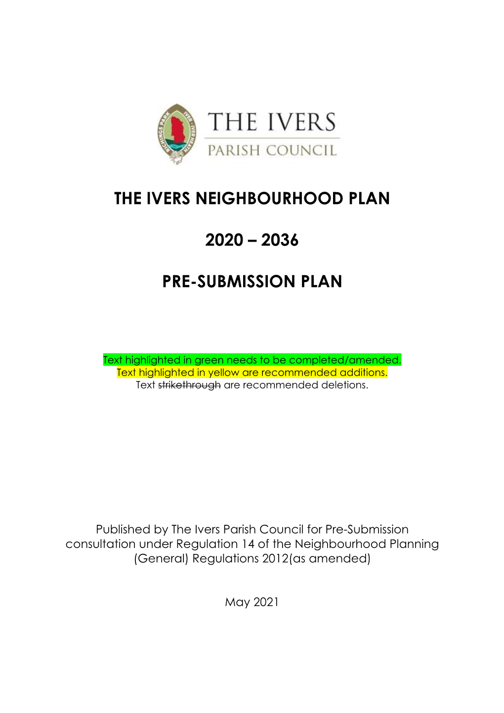 The Ivers Neighbourhood Plan Draft