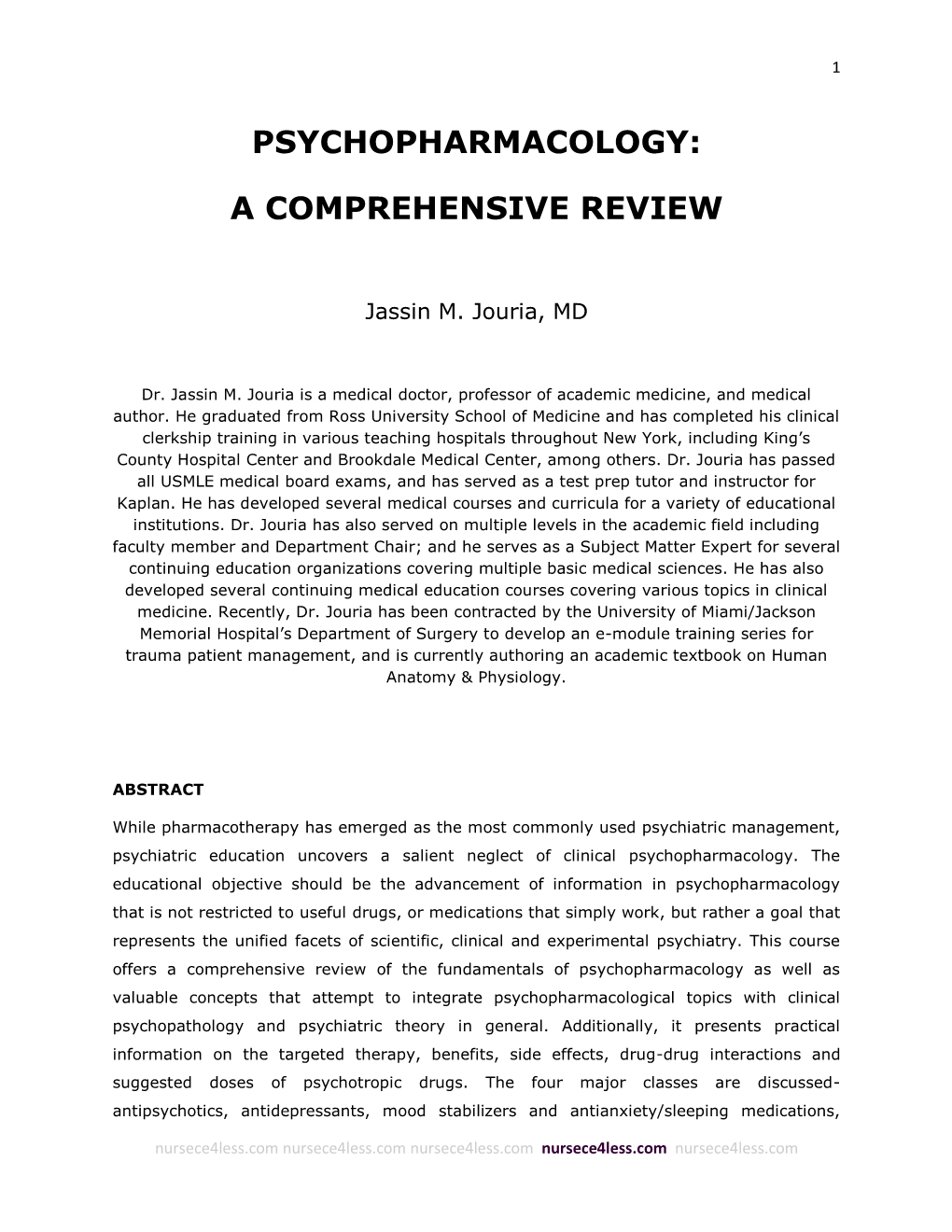 Psychopharmacology