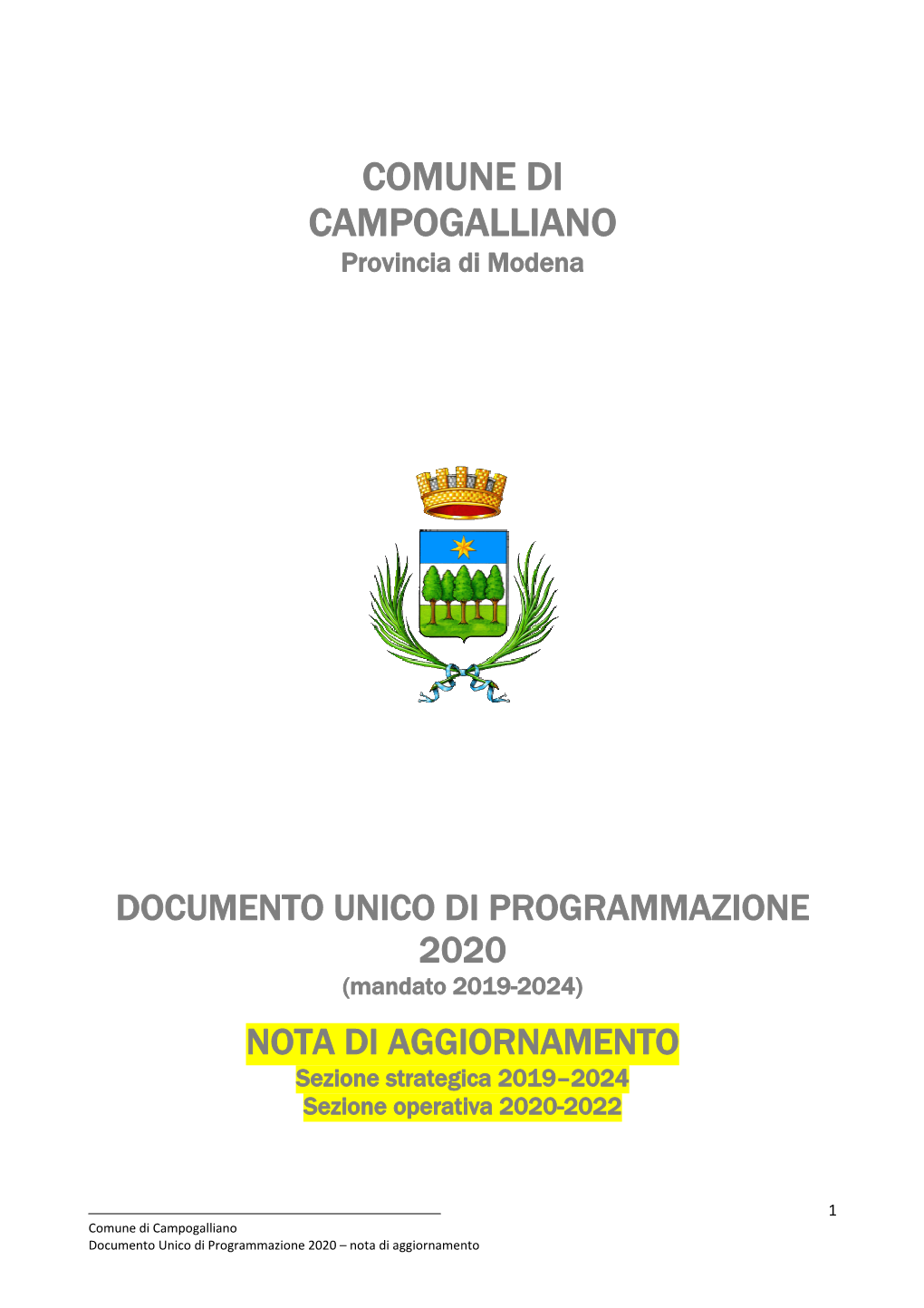 Nota Di Aggiornamento Dup 2020