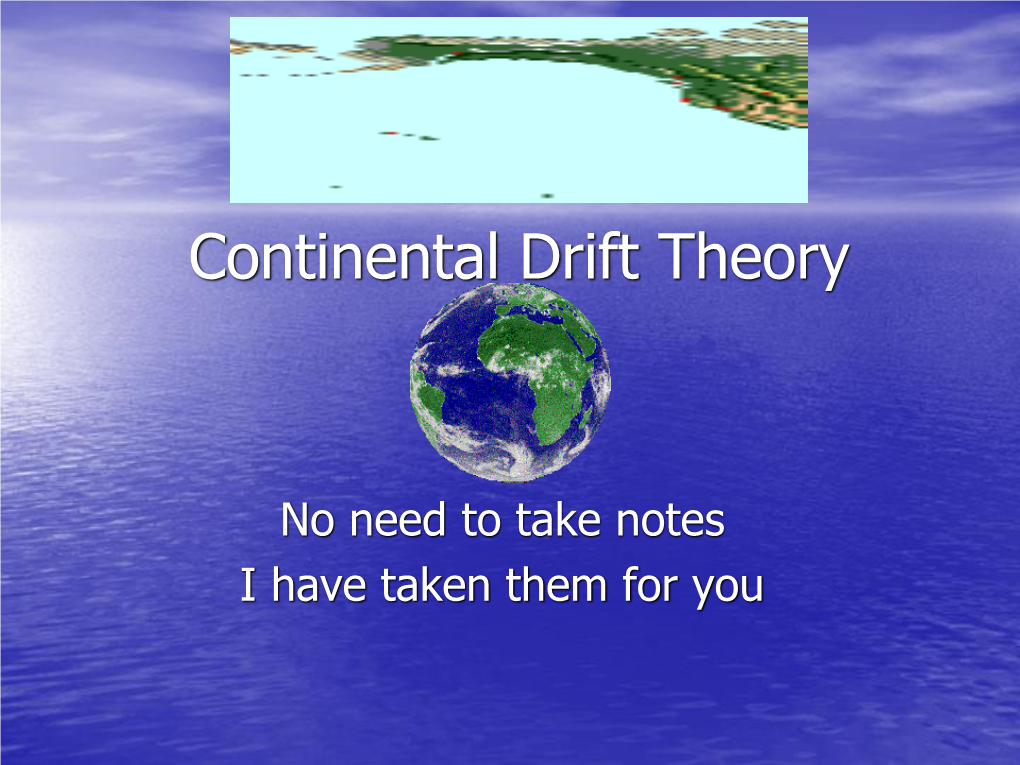 Continental Drift Theory