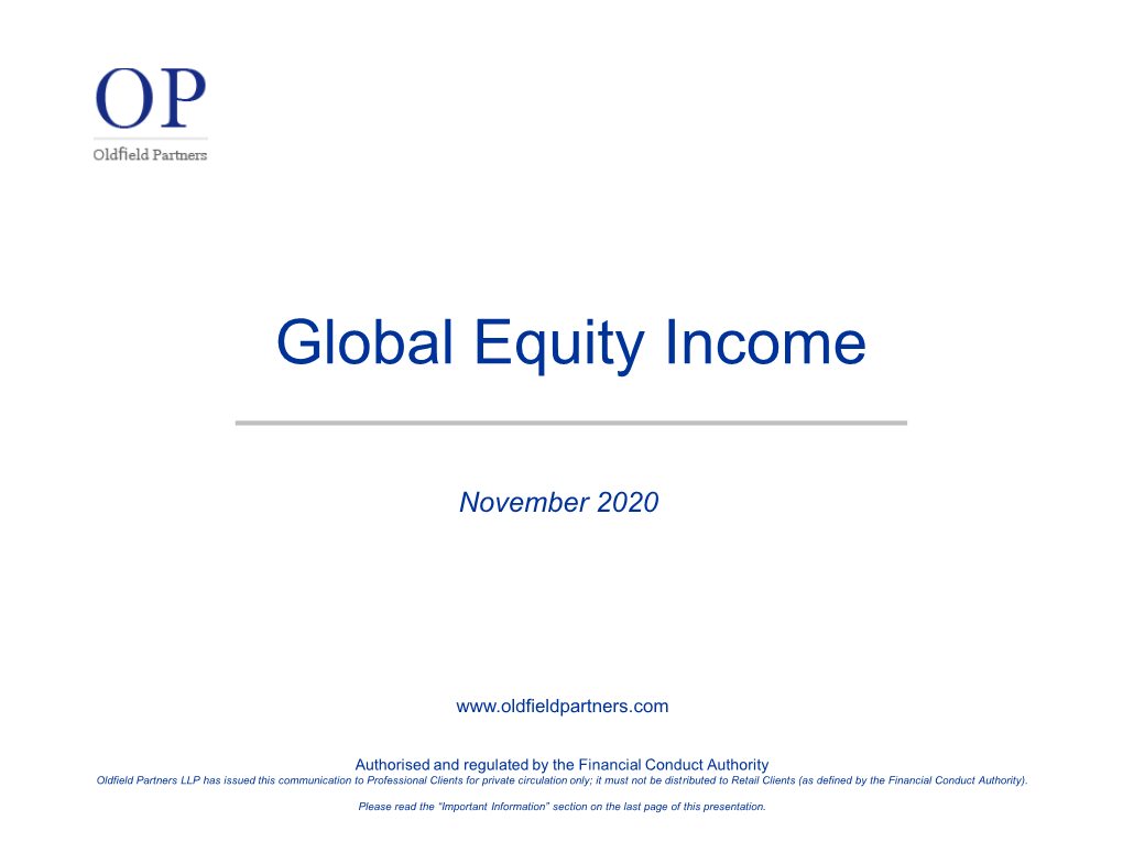 Global Equity Income