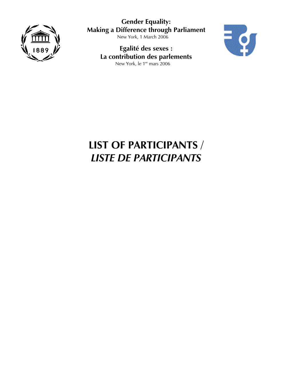 Liste Des Participants