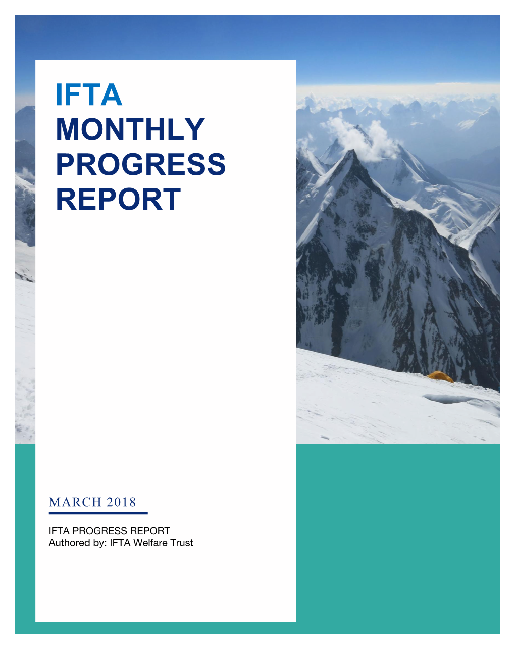 Ifta Monthly Progress Report