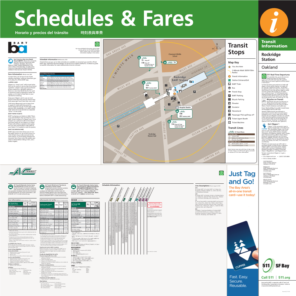 Transit Information Rockridge Station Oakland