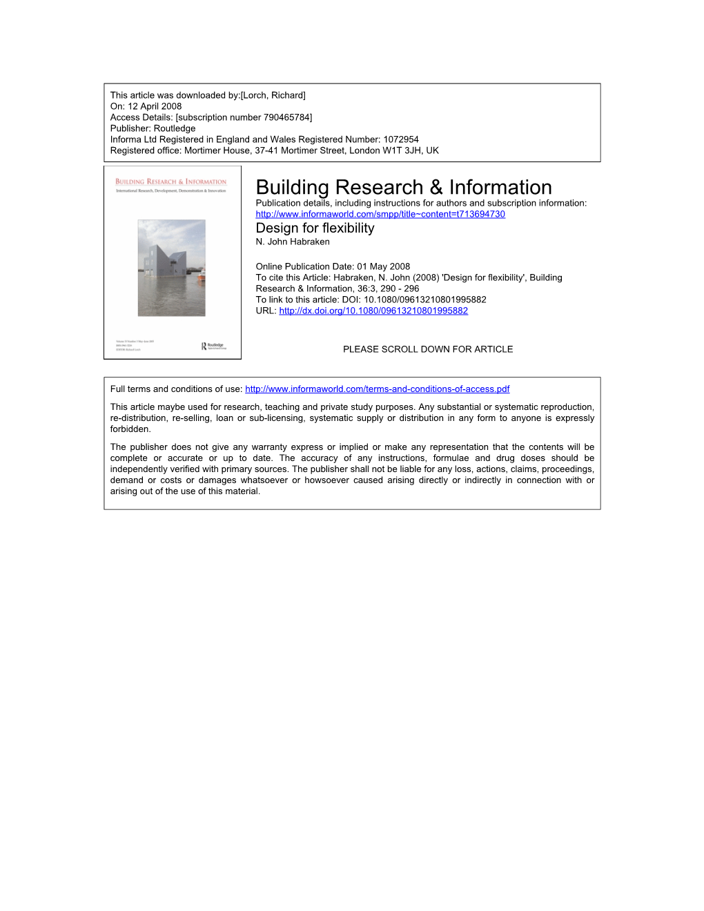 Building Research & Information