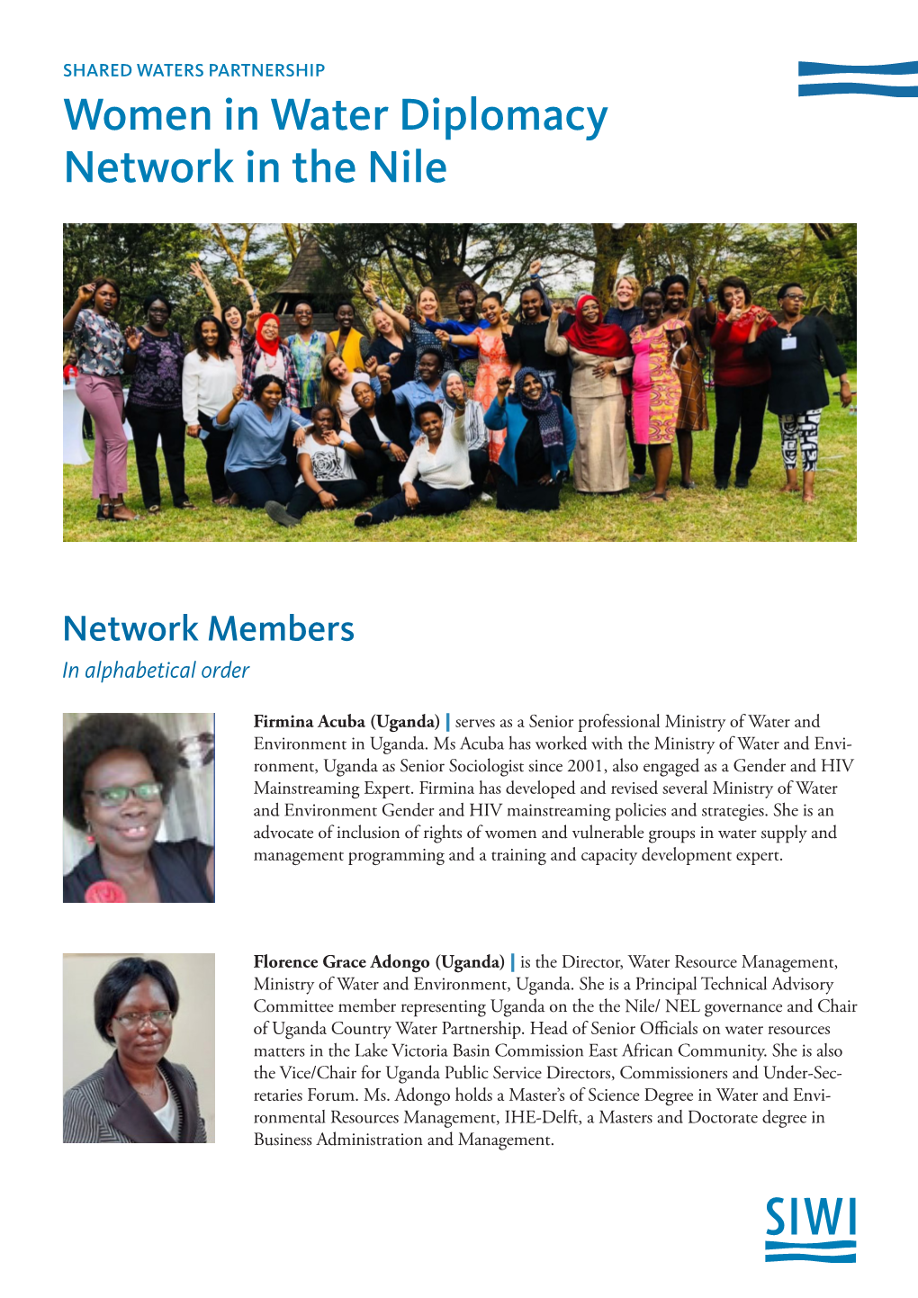 Women in Water Diplomacy Network in the Nile