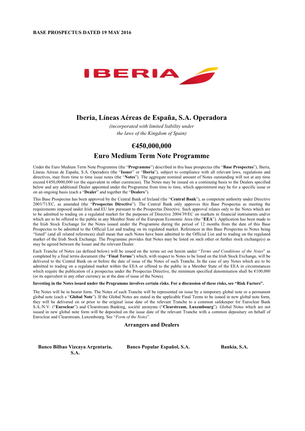 Iberia, Líneas Aéreas De España, SA Operadora