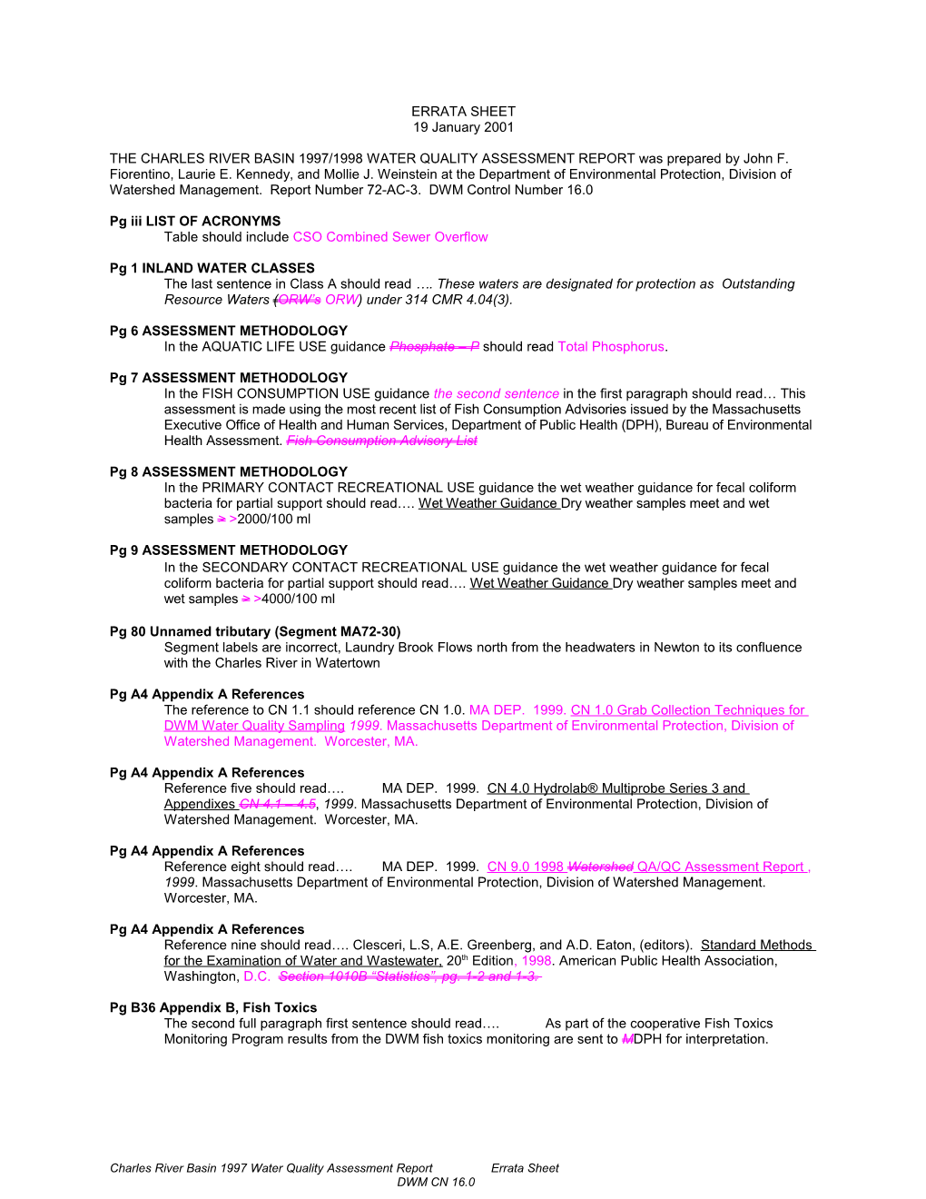 Table Should Include CSO Combined Sewer Overflow