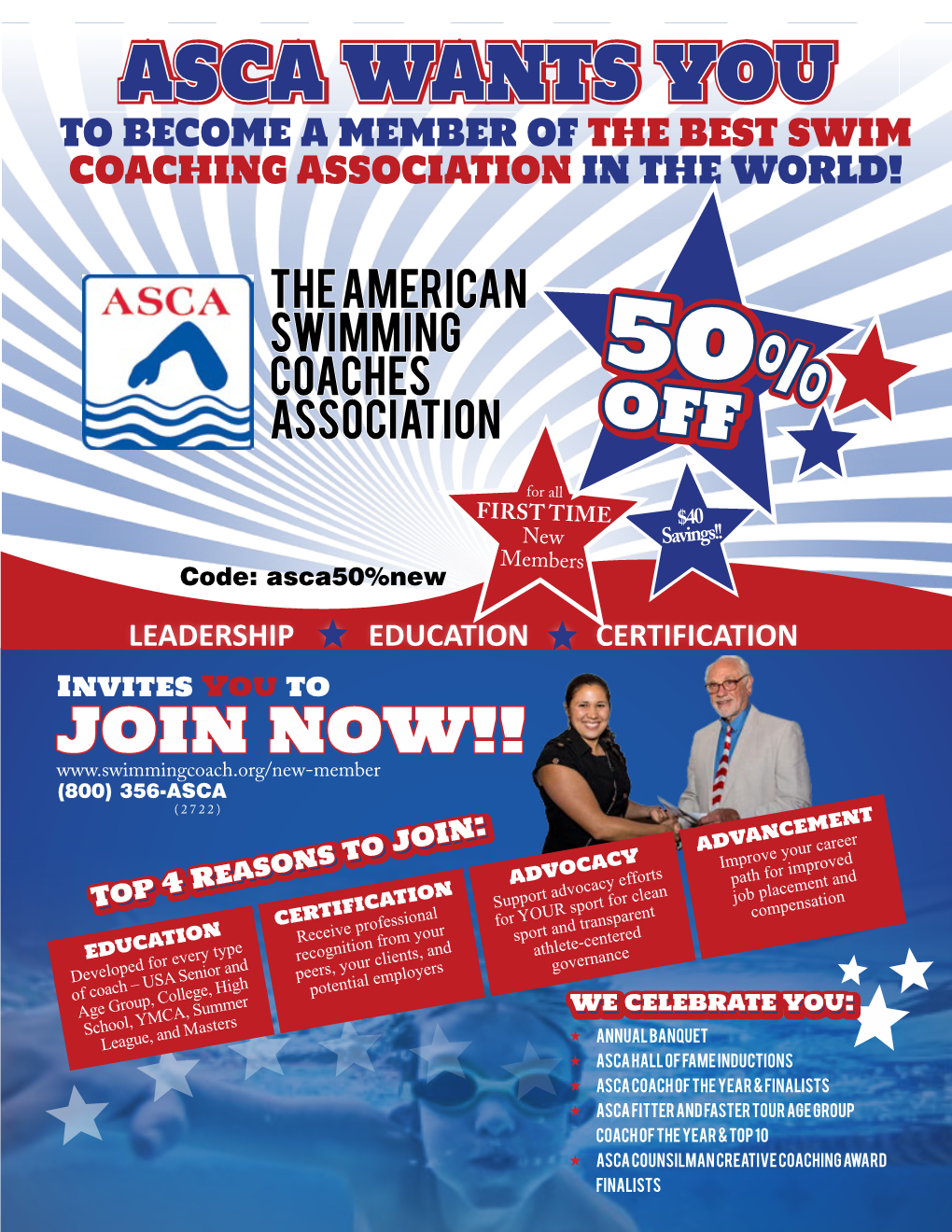Asca Wantswants Youyou to Become a Member of the Best Swim Coaching Association in the World!