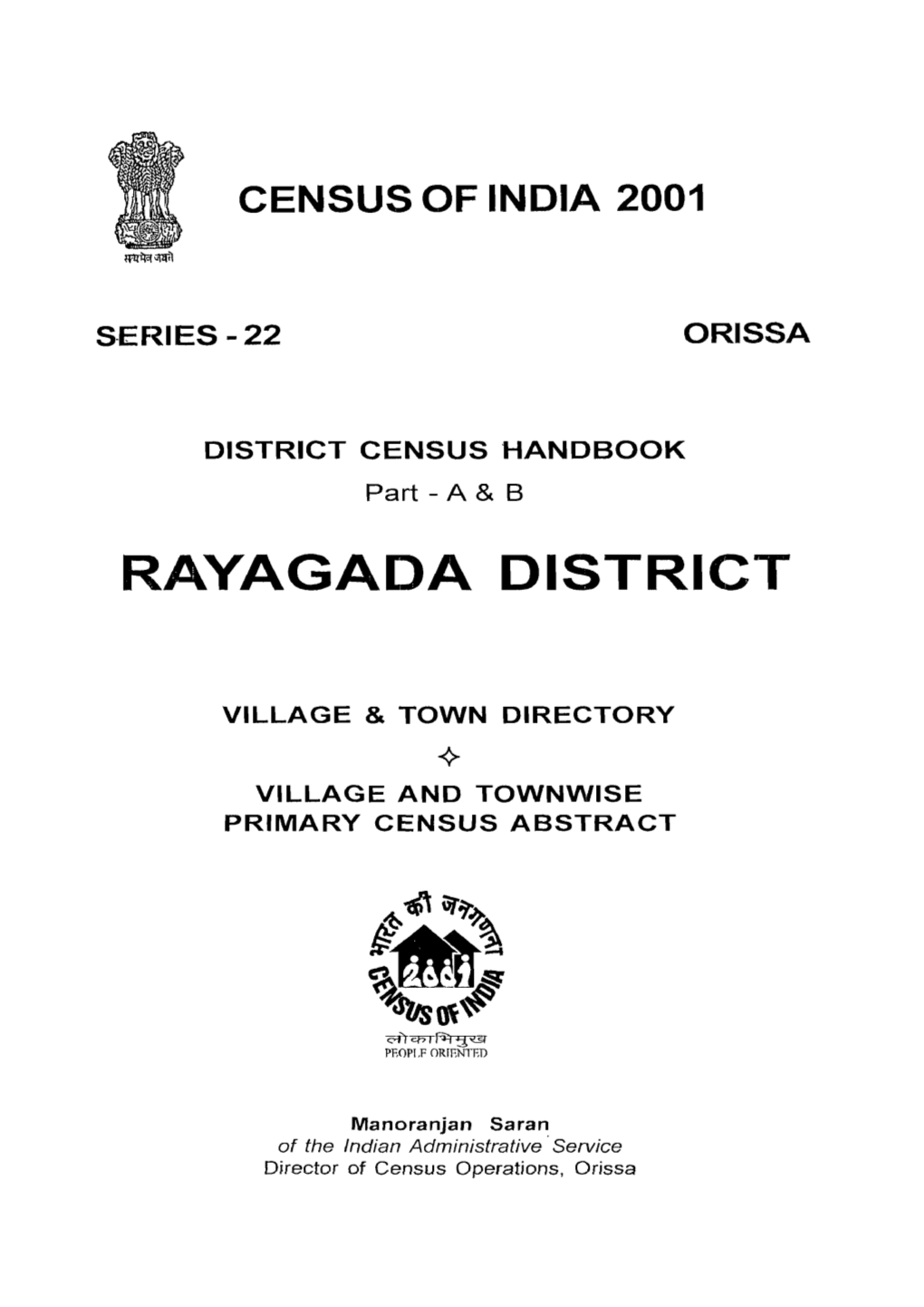 Village and Townwise Primary Census Abstract, Rayagada, Part