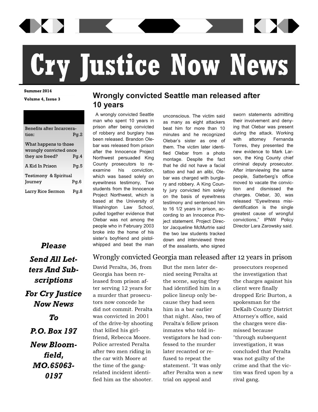 Cry Justice Now News