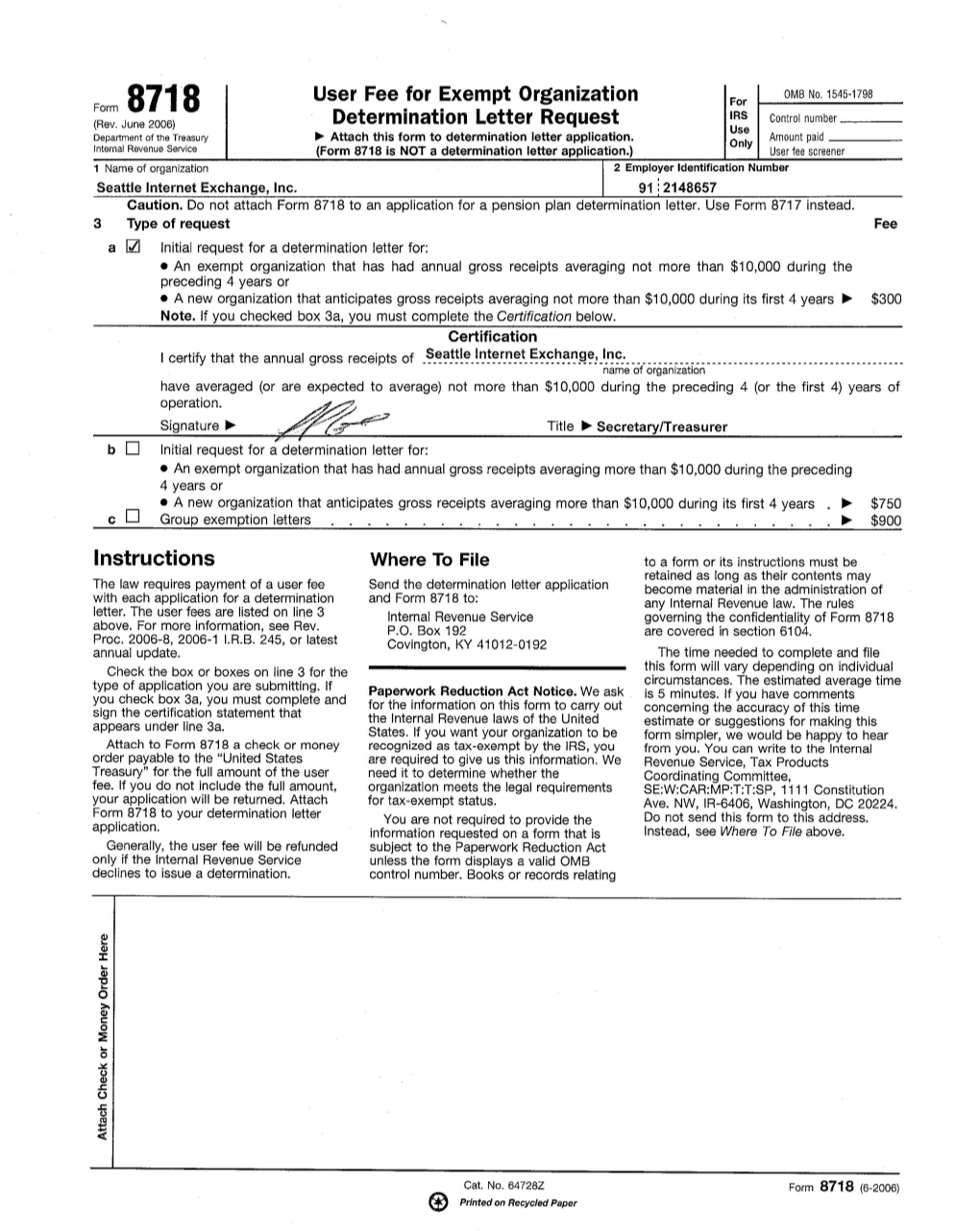 Form 1024 (Rev