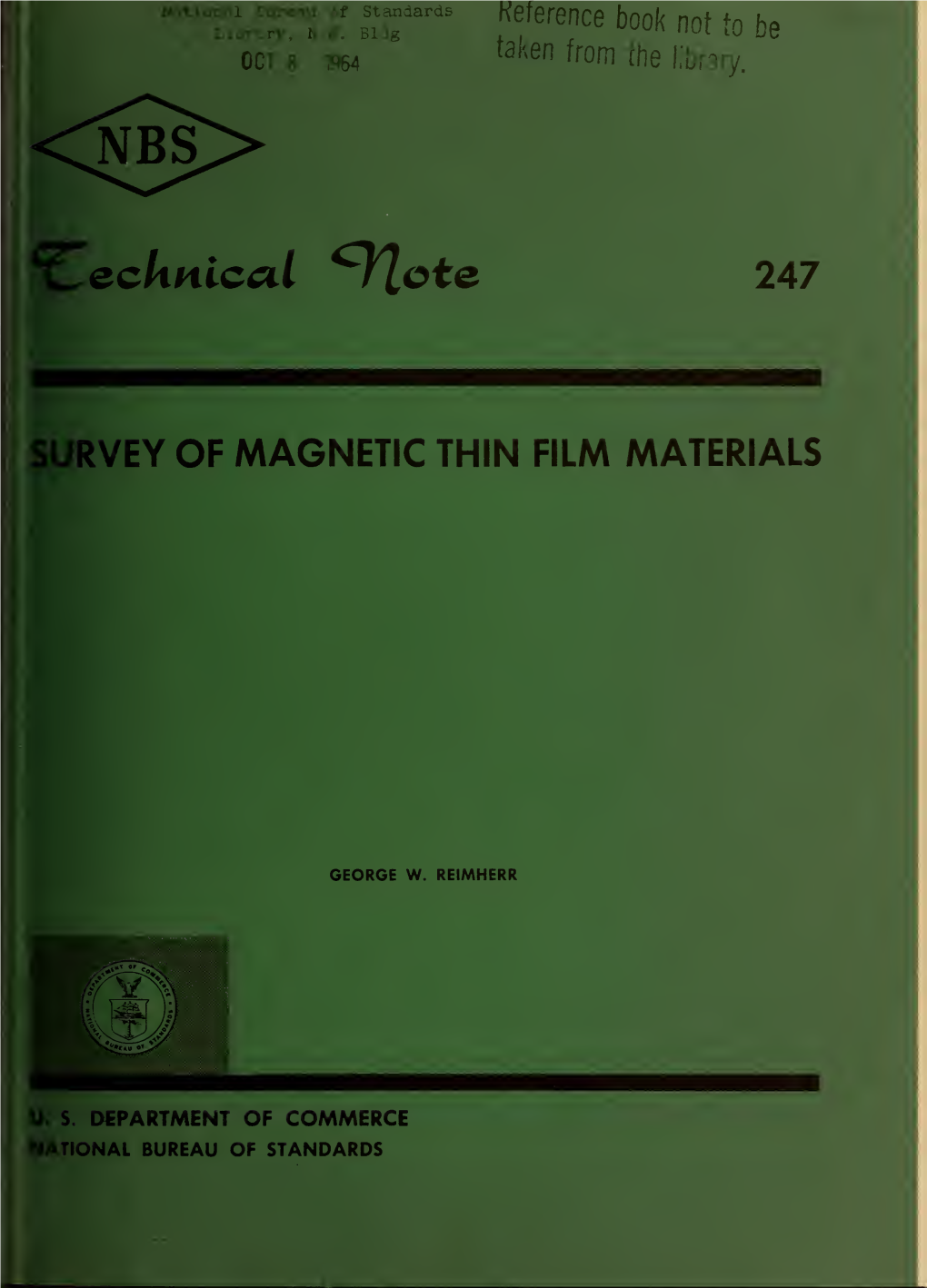 Survey of Magnetic Thin Film Materials