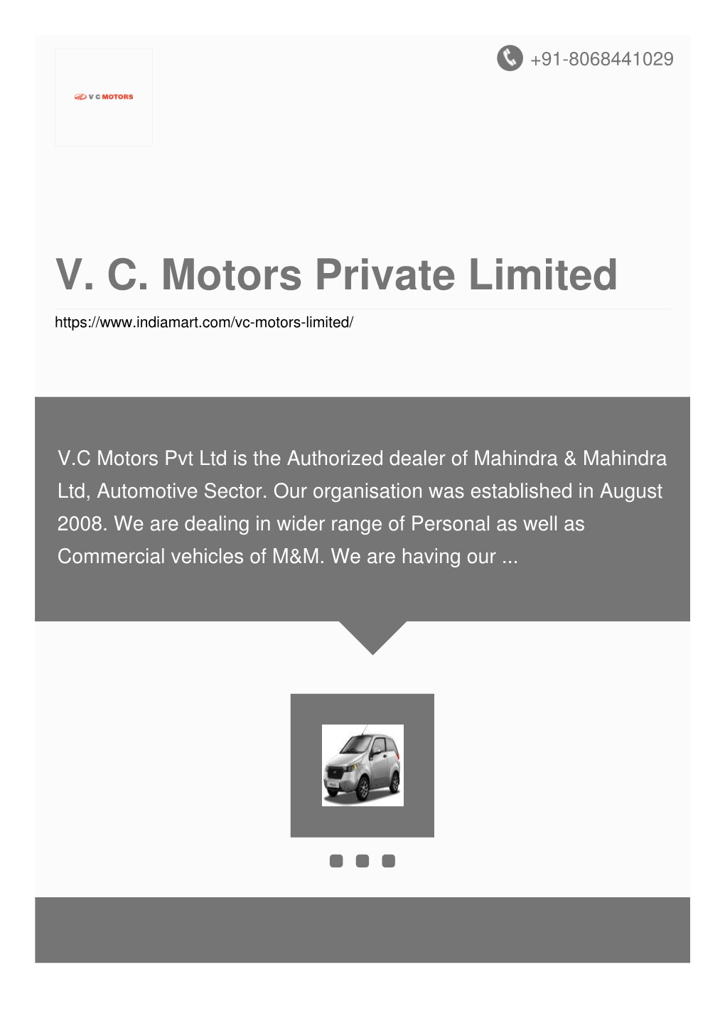 V. C. Motors Private Limited