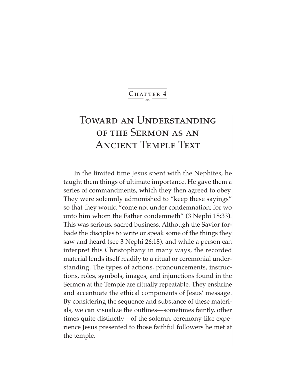 Toward an Understanding of the Sermon As an Ancient Temple Text