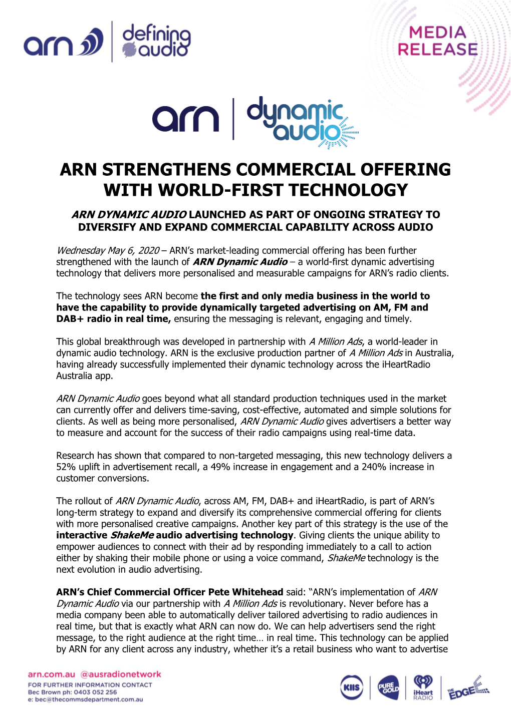 Arn Strengthens Commercial Offering with World-First Technology