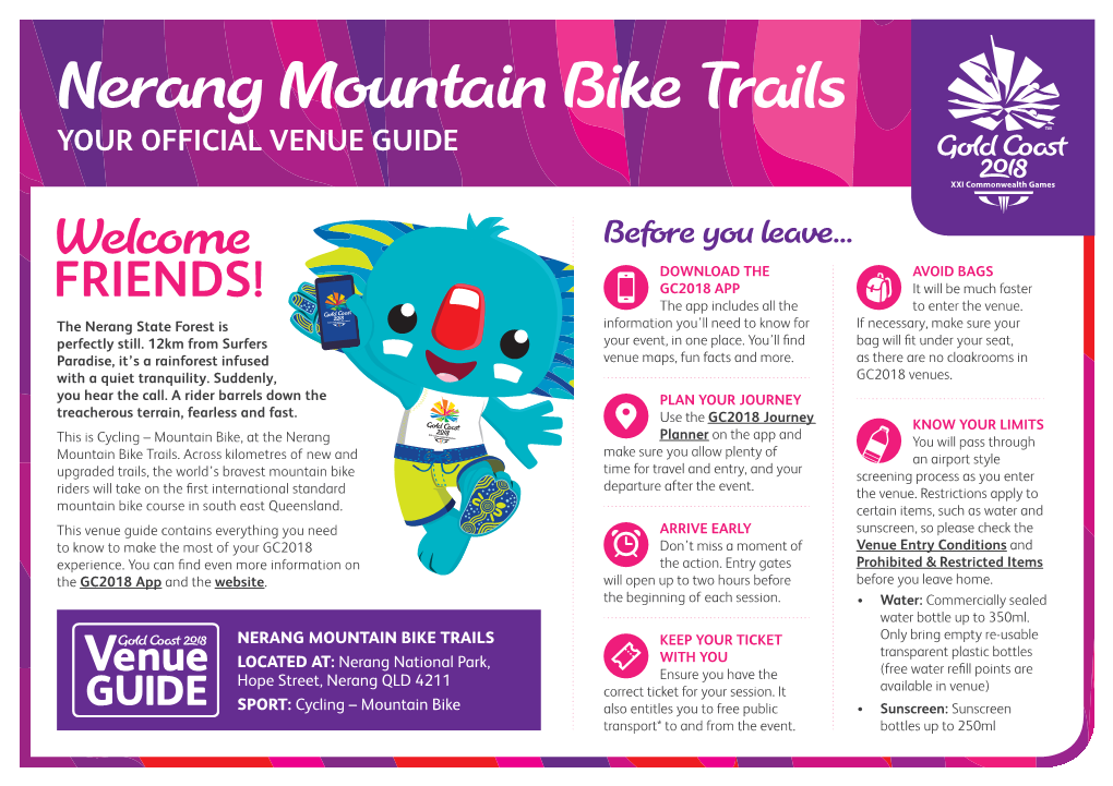 Nerang Mountain Bike Trails YOUR OFFICIAL VENUE GUIDE