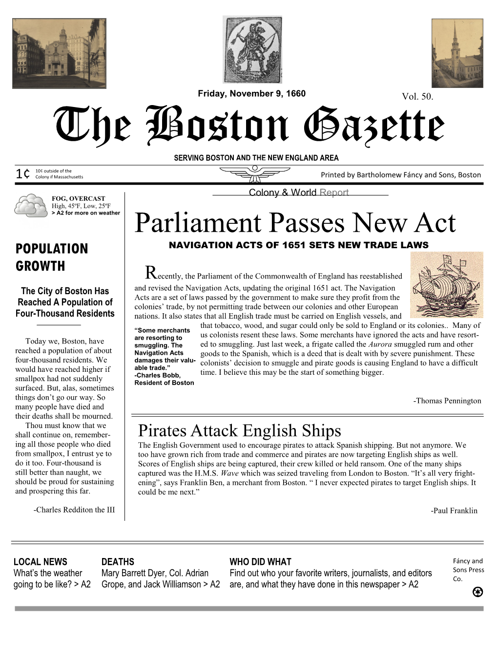 The Boston Gazette SERVING BOSTON and the NEW ENGLAND AREA