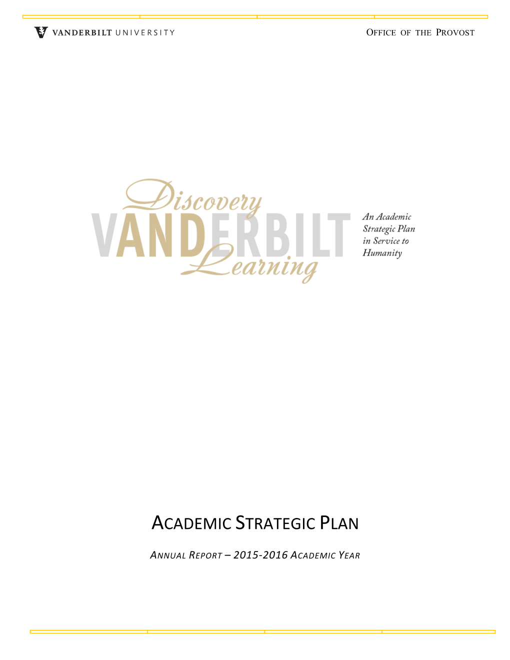 Academic Strategic Plan