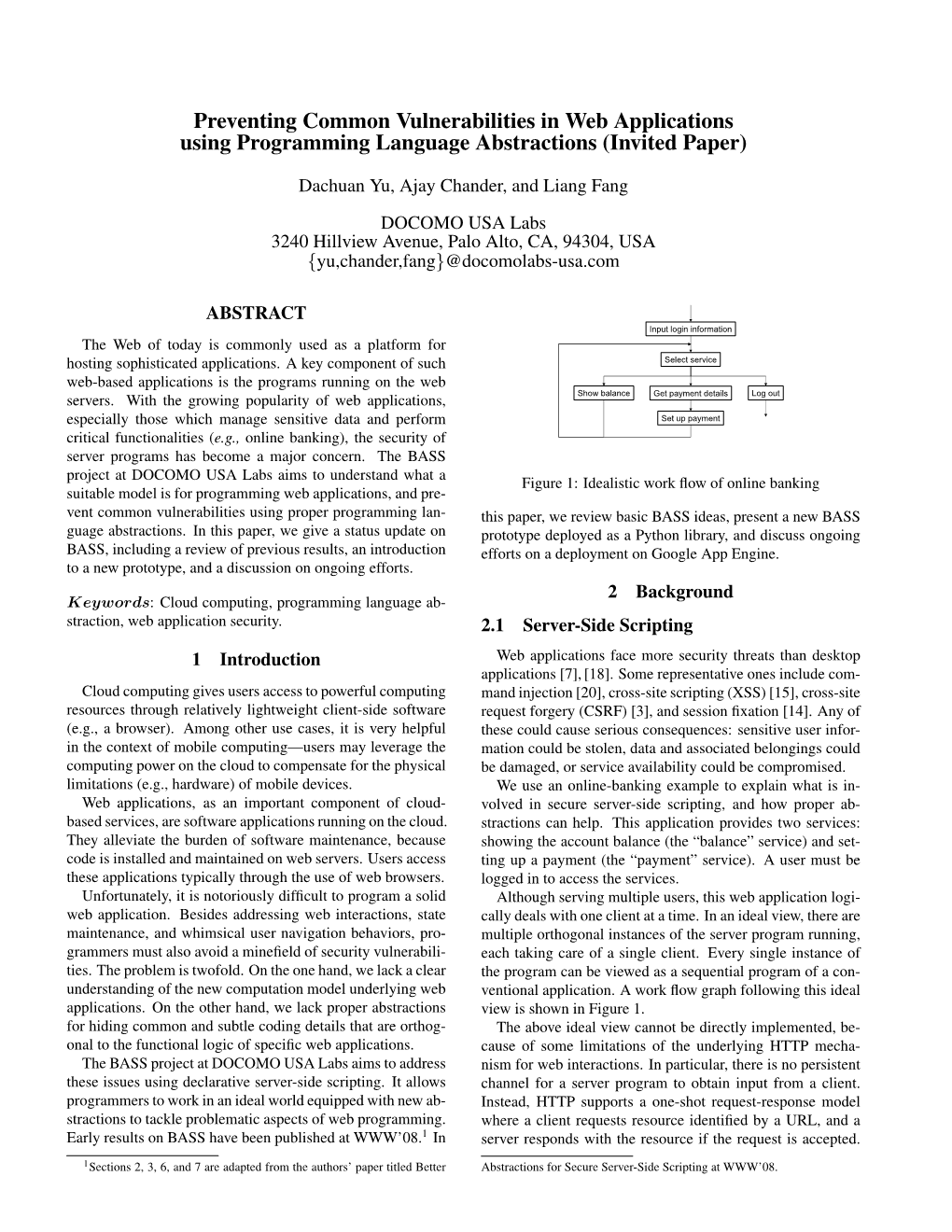 Preventing Common Vulnerabilities in Web Applications Using Programming Language Abstractions (Invited Paper)