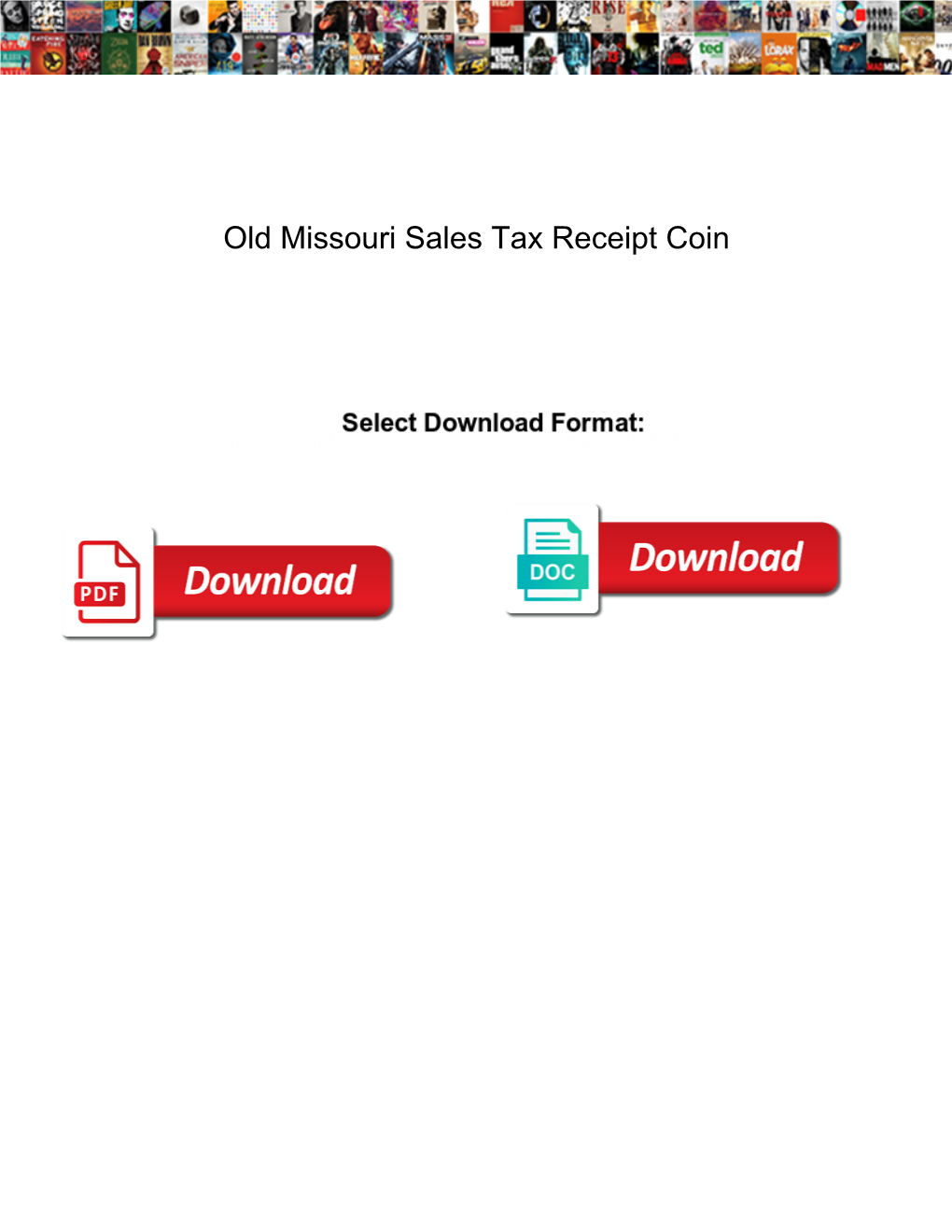 Old Missouri Sales Tax Receipt Coin