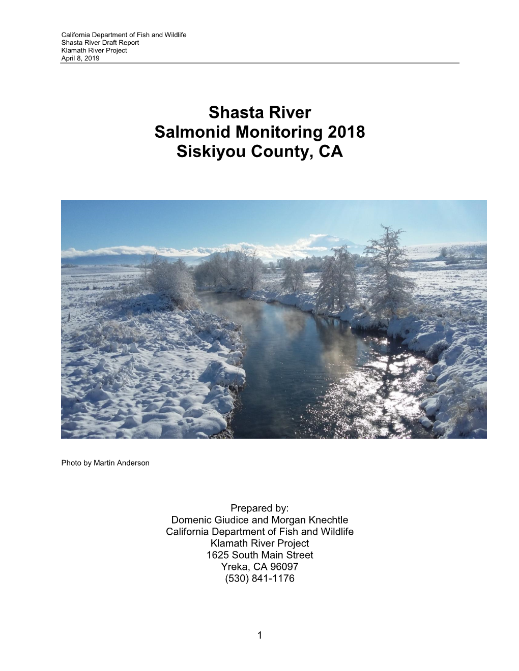 Shasta River 2018 Annual Report Final