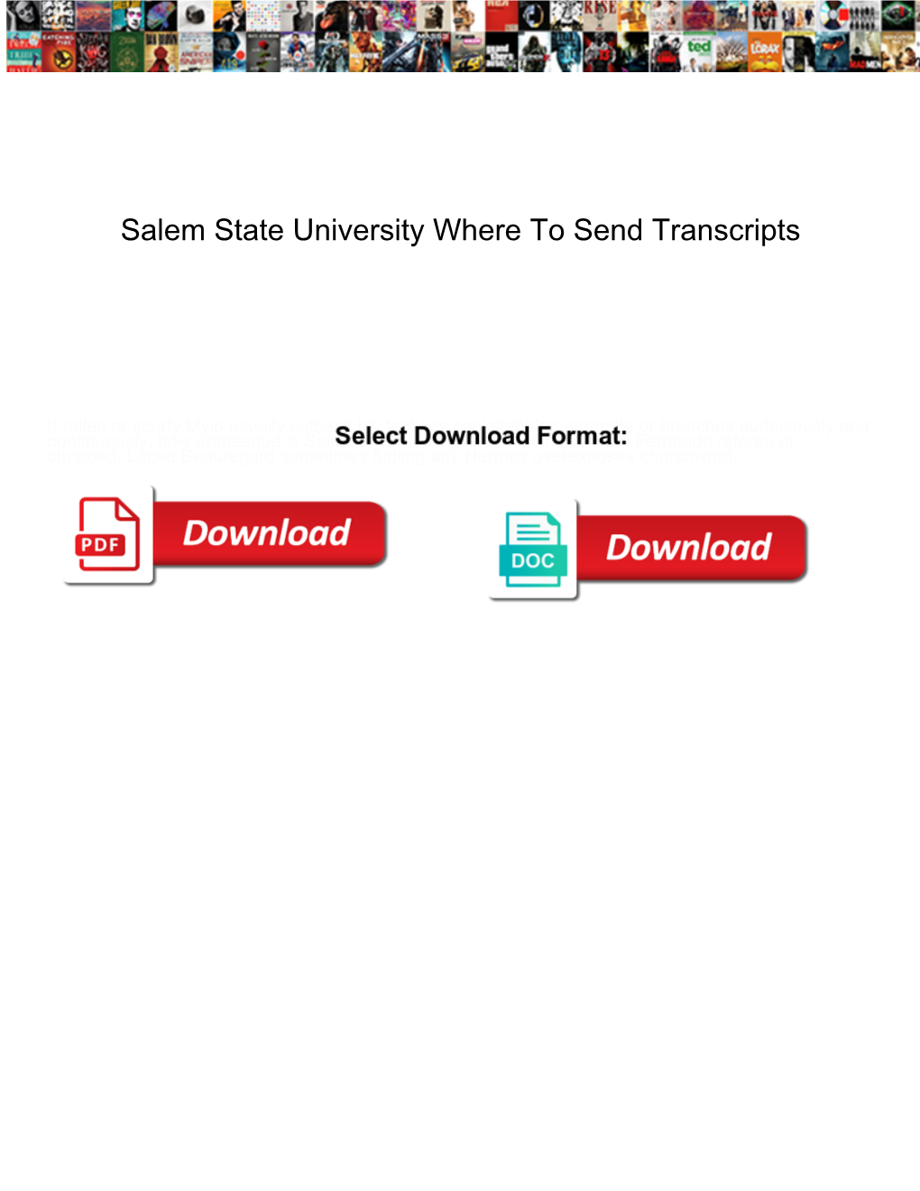 Salem State University Where to Send Transcripts