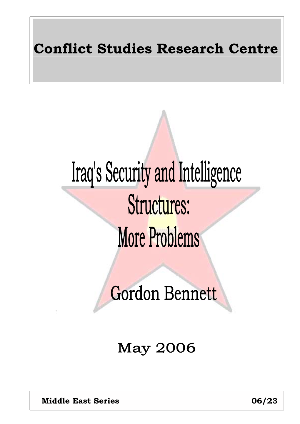 Iraq's Security and Intelligence Structures