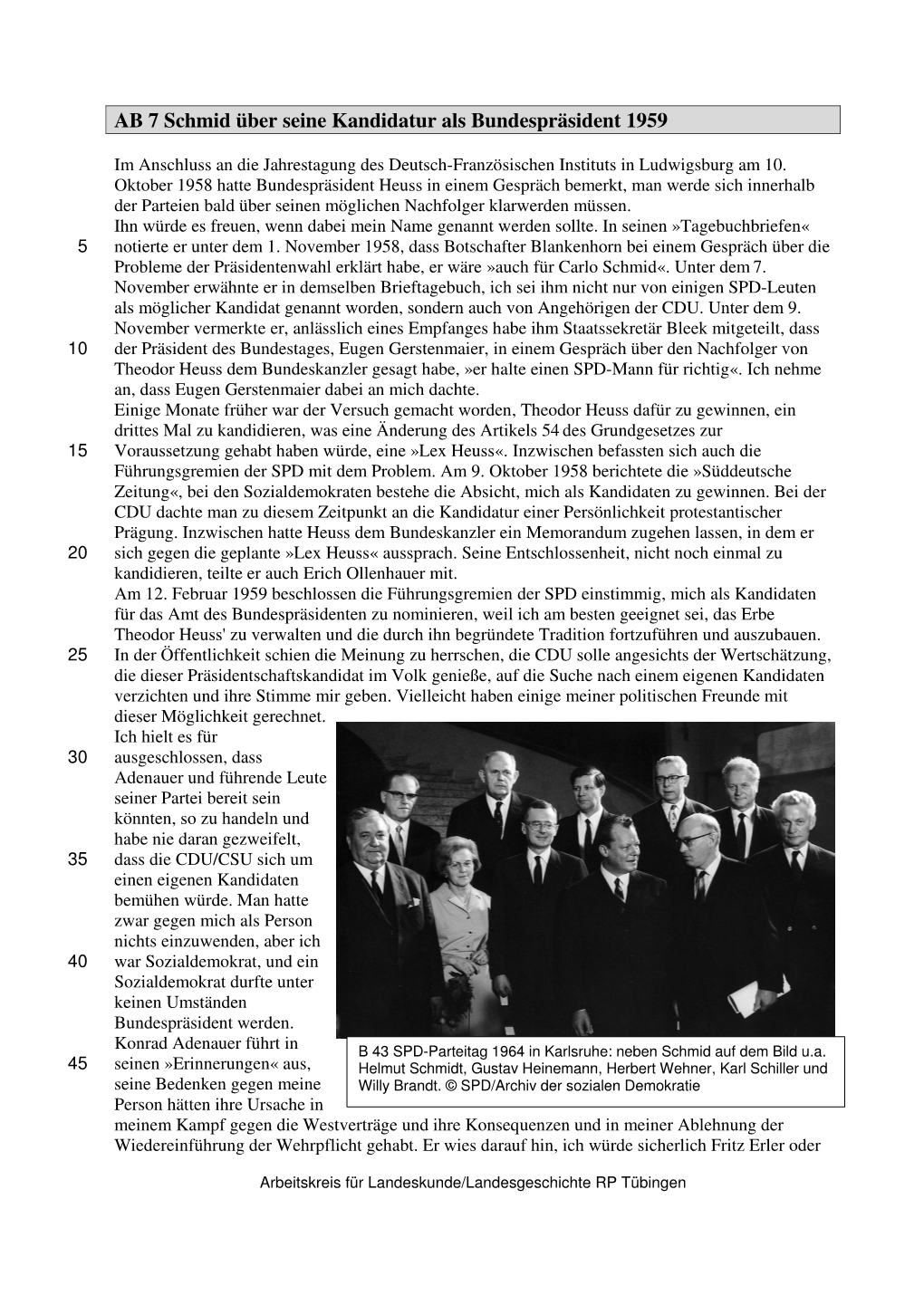 AB 7 Schmid Über Seine Kanidatur Als Bundespräsident 1959