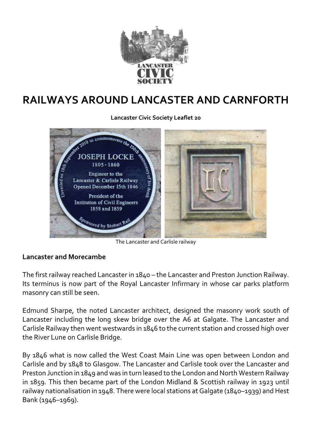 Railways Around Lancaster and Carnforth