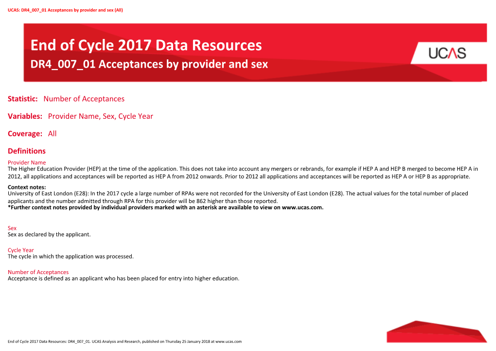 End of Cycle 2017 Data Resources DR4 007 01 Acceptances by Provider and Sex